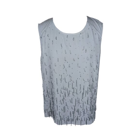 Jones NY Beaded Sleeveless Blouse - Picture 2 of 7
